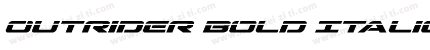 Outrider Bold Italic字体转换